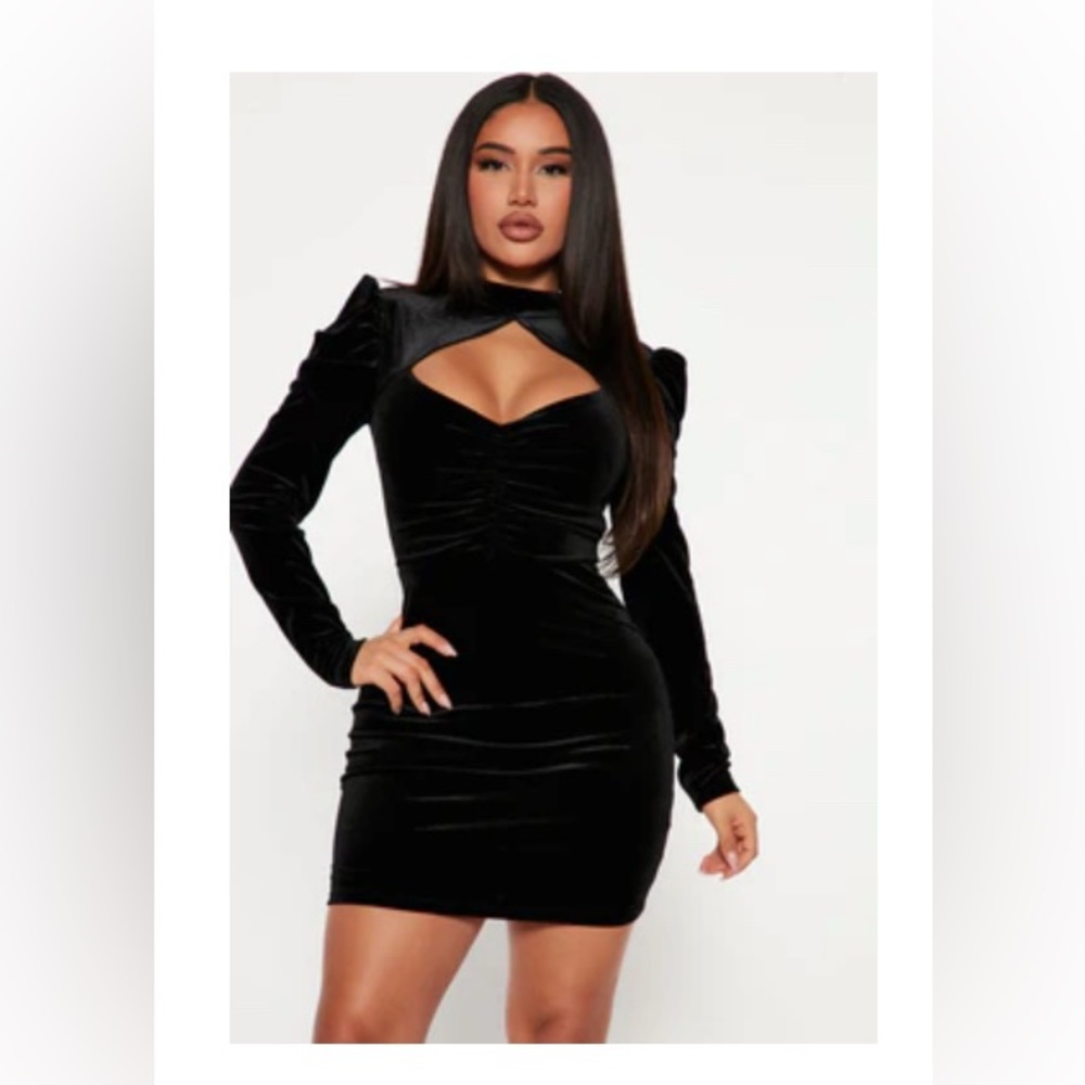 Elegant Black Velvet Dress